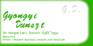 gyongyi dunszt business card